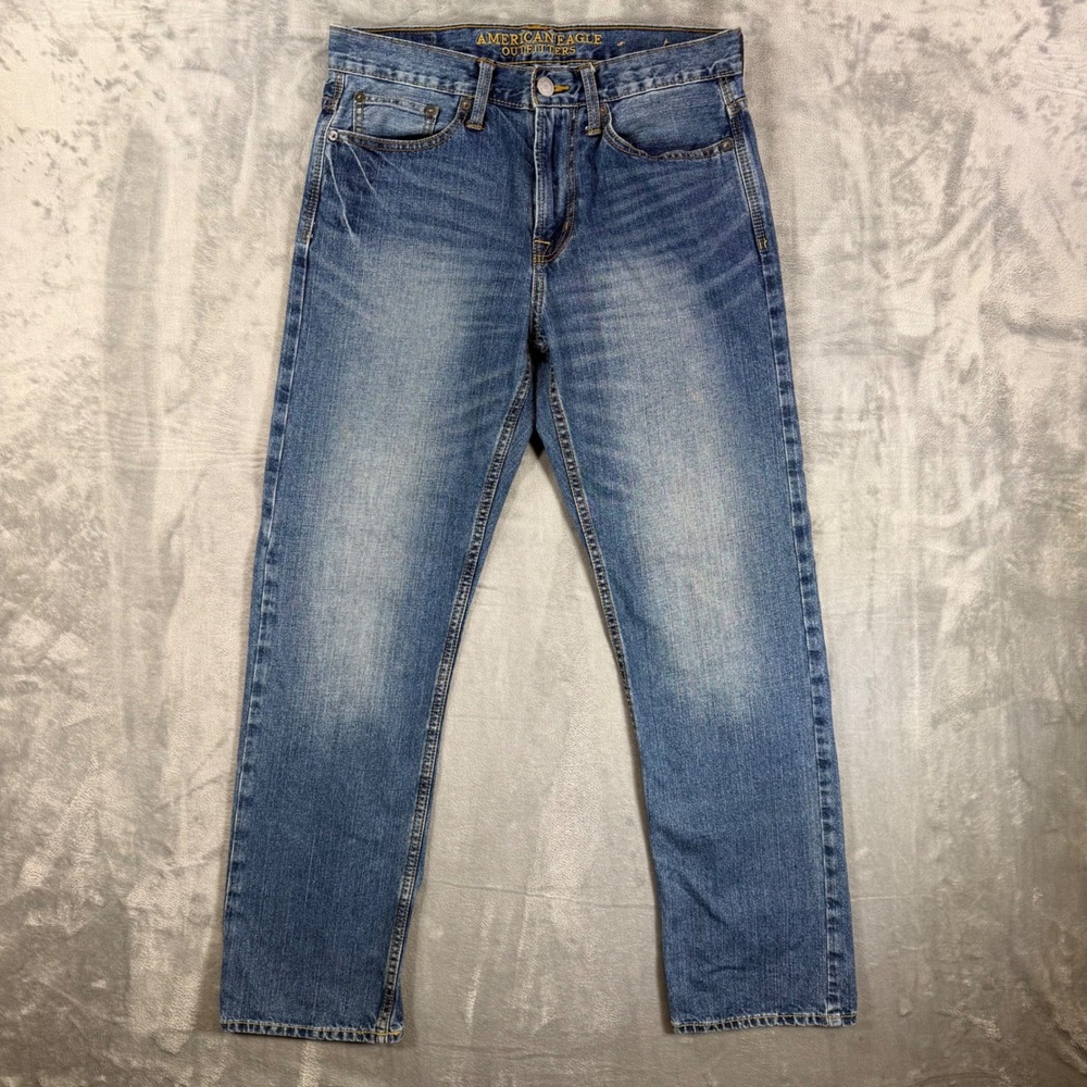 American Eagle Relaxed Straight Jeans Men's Size 30x32 Blue Denim Pants